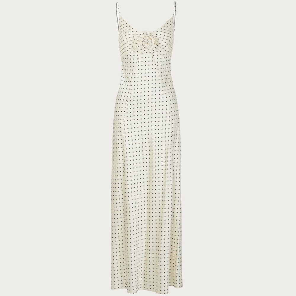 SAME Cream Polka Dot Maxi Dress - Picture 2 of 10
